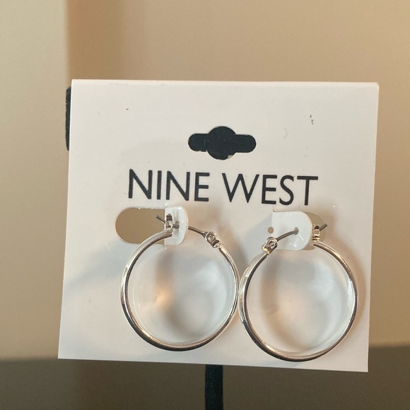 Nine West Jewelry - Nine West Shiny Silver Hoop Earrings